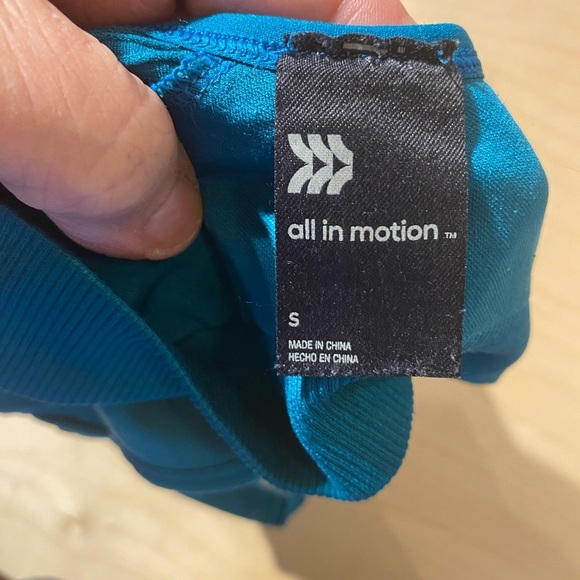 All in Motion Teal Zip-Up Sports Bra Small (MV) - Picture 7 of 7